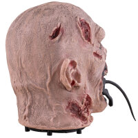 Halloween Zombikopf mit Ratte und Animatronic