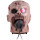 Halloween Zombikopf mit Ratte und Animatronic