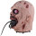 Halloween Zombikopf mit Ratte und Animatronic