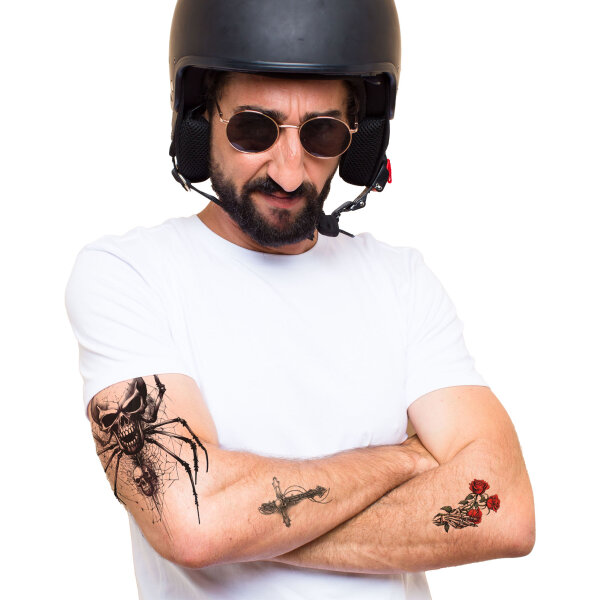 Fake temporary Tattoos für Biker