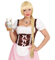 Wiesn Maid Perücke mit blondem Zopf