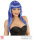 Perücke Fashion blau