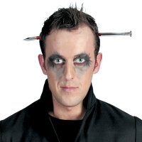 Halloween blutiger Nagel durch den Kopf