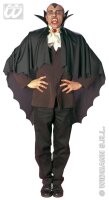 Schwarzer Vampir Fledermaus Umhang für Große und Kleine