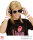 Vokuhila Proll Perücke in blond mit Brille
