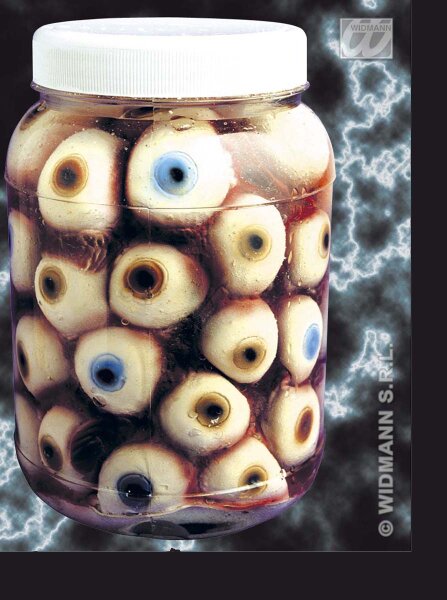 Halloween Deko Augen im Glas