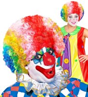 Afro Clown Perücke bunt