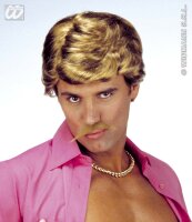 Herren Perücke Casanova dunkelblond bis braun 70 er...