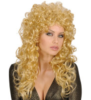 80 er Jahre Locken Perücke blond 60 cm