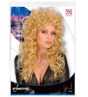 80 er Jahre Locken Perücke blond 60 cm