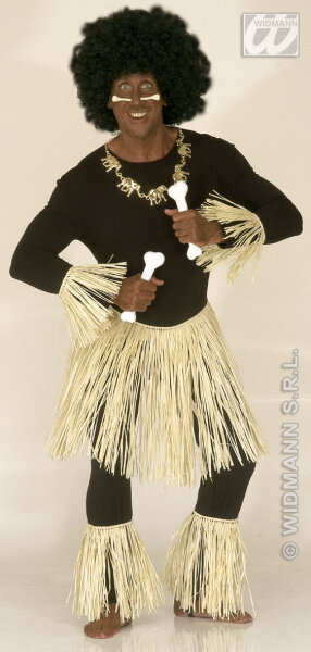 Hawaii Bastrock natur Zulu-Afro-Set 5 Teilig