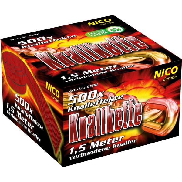 Silvester FeuerwerkNico Knallkette 500 Schuss