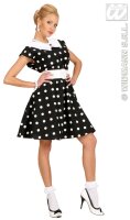 50er Jahre Kleid mit Petticoat in schwarz