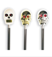 Gehstock Dandy Stock mit Totenkopf in gold silber oder...