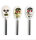 Gehstock Dandy Stock mit Totenkopf in gold silber oder weiss als Spazierstock