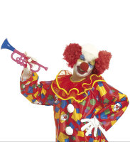 Perücke Clown Halbglatze rot