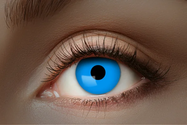 Farbige UV Kontaktlinsen blau blue glow
