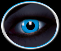 Farbige UV Kontaktlinsen blau blue glow