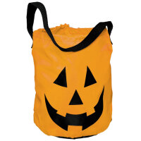 Halloween Betteltasche oder Handtasche als Kürbis