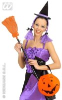Halloween Betteltasche oder Handtasche als lachender Kürbis