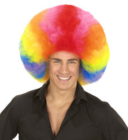 Riesen Afro Clown-Perücke bunt