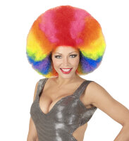 Riesen Afro Clown-Perücke bunt