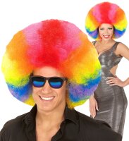 Riesen Afro Clown-Perücke bunt