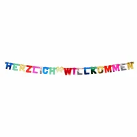Girlande oder Partygirlande Herzlich Willkommen