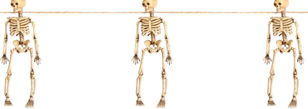 Halloween Girlande aus Skeletten