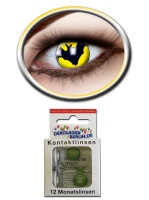 Farbige Kontaktlinsen bat yello oder Fledermaus gelb...