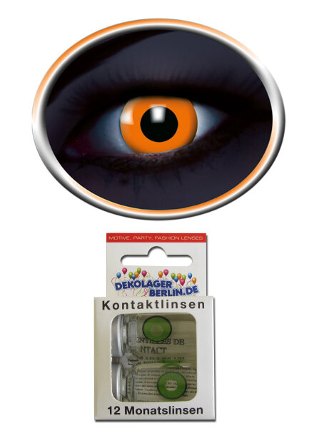 Farbige UV Kontaktlinsen flash glow orange Jahreskontaklinsen