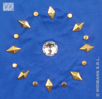Elvis Kostüm blau mit diamantfarbenen Juwelen