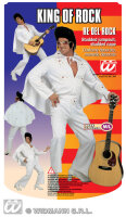 Elvis Kostüm weiss mit goldenen Juwelen