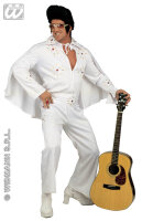 Elvis Kostüm weiss mit goldenen Juwelen