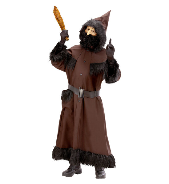 Kostüm für Knecht Ruprecht als Mantel mit Kapuze und Gürtel