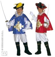 Kostüm Musketier in blau für Kinder und...
