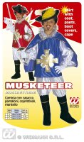 Kostüm Musketier in blau für Kinder und Jugendliche