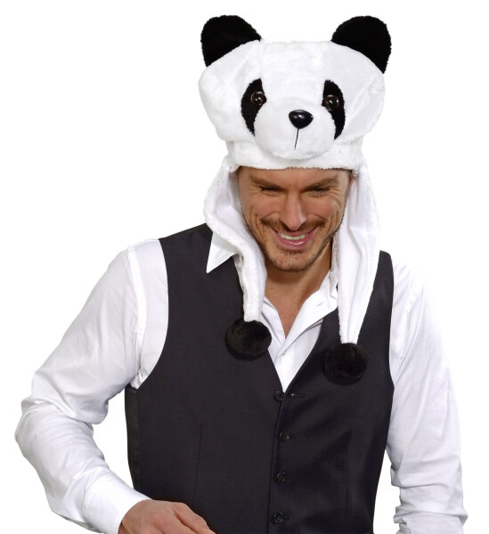 Mütze oder Maske als Panda mit Tierkopf