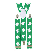 St. Patrick  Day Hosenträger mit grünen Kleeblättern