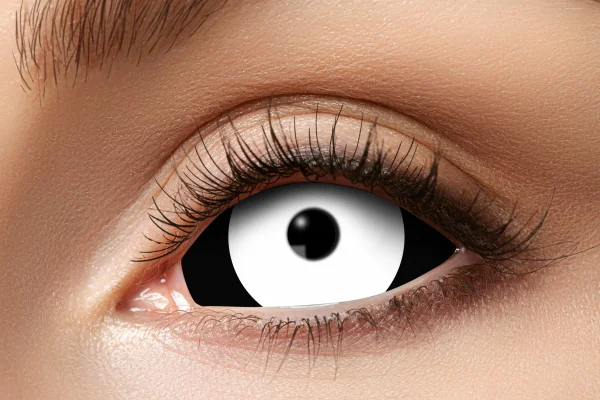 Sclera Kontaktlinsen black n white weiss schwarz von eyecatcher 22mm