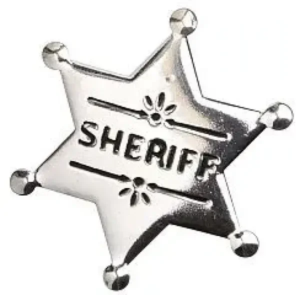 Sheriffstern für den Western Helden und Cowboy