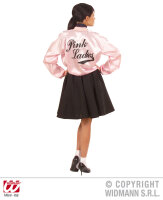 50er Jahre Pink Ladies Jacke aus Satin Größe: M bis L