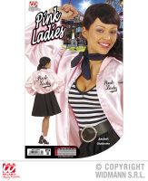 50er Jahre Pink Ladies Jacke aus Satin Größe: M bis L