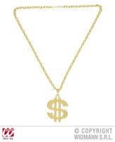 Proll Gold Kette mit Dollarzeichen $ für Scheichs Rapper Gangster