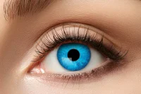 Farbige Kontaktlinsen  blau electro blue
