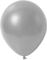 Deko Luftballons Ballons metallic silber 30 cm 12"