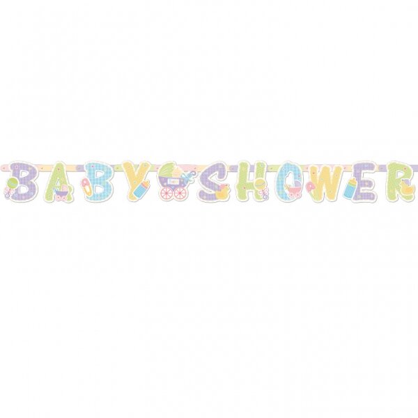 Baby Party Grilande Babyshower mit Kinderwagen