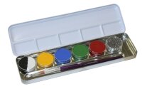 EULENSPIEGEL Profi Aqua Schminke 6 Farben Kombi Palette...