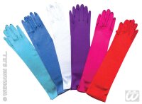 Satin Handschuhe 40 cm in verschiedenen Farben