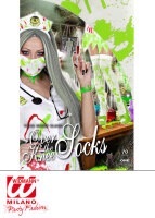 Over the knee Socks Strümpfe in weiss mit...